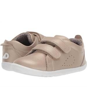 LIKE NEW BOBUX toddler's step up grass court leather shoes in gold